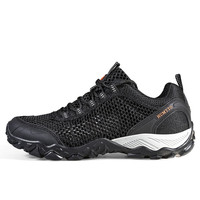 悍途(Humtto)夏季网面透气徒步鞋户外登山溯溪鞋涉水鞋 黑色-男 41