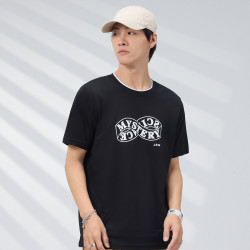 jeanswest真维斯jw真维斯男装字母印花体恤衫春夏季圆领男款短袖t恤