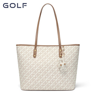高尔夫（GOLF）时尚单肩包女士手提包潮流斜挎包女通勤休闲包包  款式2-奶茶杏