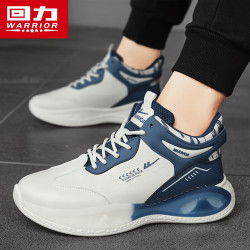 warrior回力休闲鞋百搭中高帮鞋子男运动鞋3386m米蓝42