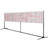 靓健 羽毛球网架/网柱移动便携式 羽毛球架子 标准单打5.1米含球网