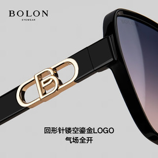 暴龙（BOLON）眼镜优雅防紫外线大框太阳镜开车偏光墨镜女 BL5072C30 C30-灰渐进(偏光)