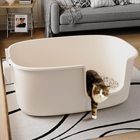Coleshome 蔻丝 猫砂盆特大号开放式猫厕所防外溅超巨大号半封闭70CM猫沙盆屎盆子 白带猫砂铲