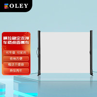OLEY 柏莱 横拉式投影幕布落地家用影院免打孔户外移动屏 16比9 50英寸 金属材质