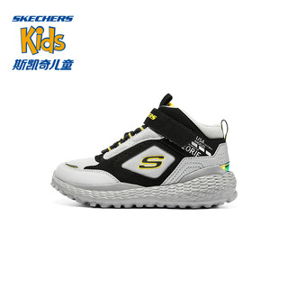 Skechers斯凯奇冬季男童魔术贴休闲鞋网布拼接耐磨鞋子