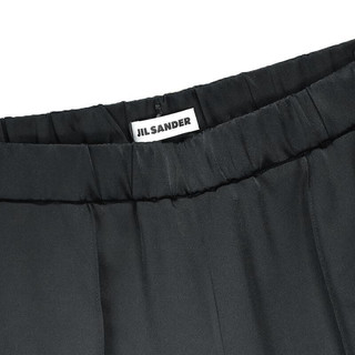 吉尔·桑达（Jil Sander）女装缎面阔腿长裤休闲裤直筒裤奢侈品潮牌 J02KA0180-J76018 黑色 36
