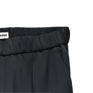 吉尔·桑达（Jil Sander）女装缎面阔腿长裤休闲裤直筒裤奢侈品潮牌 J02KA0180-J76018 黑色 36