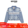 GUESS  Originals 24年女士条纹收下摆牛仔外套-W4GG56D4XY0 F7WO-浅蓝色 L