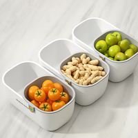 佳帮手 Joybos懒人瓜子零食水果收纳盒双层加厚客厅收纳篮家用果盘沥水盘 双层懒人果盘三个装