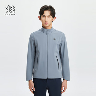 KOLON SPORT/可隆软壳夹克 男子户外休闲徒步防风登山防泼水外套 LHJK4SN103-LB 浅蓝色【立领】 180/XL