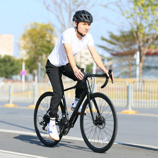 喜德盛公路自行车RT180成人青少年男女骑行运动变速车马路单车 曜石黑 440MM(适合身高155-165CM)