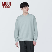 无印良品（MUJI） 男式 双层织 圆领 运动衫 男士卫衣男生 AB1LYA4S 浅蓝色 XL (180/104A)
