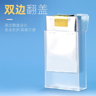 爱斗仕（ADOUS） ADOUS便携烟盒套加厚抗压20支装防压软包翻盖塑料烟盒壳烟具创意个性 2个透明款
