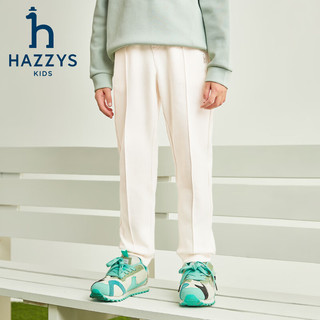 哈吉斯（HAZZYS）品牌童装男女童长裤2024春季柔软弹力宽松保暖简约针织长裤 藏蓝 120