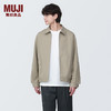 MUJI 無印良品 无印良品 MUJI 男式不易沾水夹克衫男士外套春季拉链休闲早春新品AD0USA4S 淡黄色