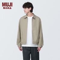 MUJI 無印良品 无印良品 MUJI 男式不易沾水夹克衫男士外套春季拉链休闲早春新品AD0USA4S 淡黄色