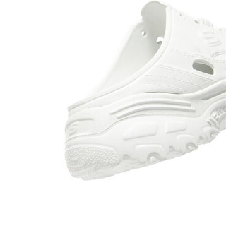 斯凯奇（Skechers）泡泡鞋女洞洞鞋软弹凉拖透气半拖鞋子111248 白色 40  WHT白色