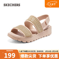 Skechers斯凯奇凉鞋夏季女罗马沙滩鞋111099 裸粉色/BLSH 37 
