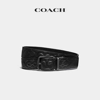 蔻驰（COACH） 挽具扣可剪裁双面腰带，38MM 黑色 42