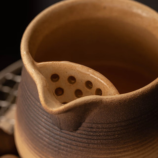 瓷友茗围炉煮茶烤奶罐罐茶煮茶器家用室内奶茶陶瓷茶壶单壶 700ml大容量》渐变条纹月颜