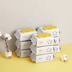 babycarebcbabycare湿巾婴儿湿纸巾加厚加厚80抽4包