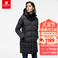 君羽户外羽绒服女中长款800蓬松度白鹅绒加厚时尚保暖羽绒服F52158