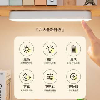 乐居宝 台灯学习阅读护眼磁吸遥控led宿舍酷毙灯 充电寝室床头灯 豪华款