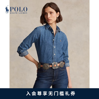 Polo Ralph Lauren 拉夫劳伦女装 经典款棉质牛仔布衬衫RL24235 400-蓝色 14