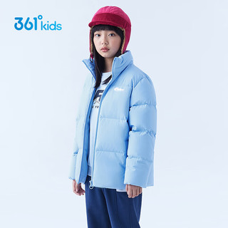 361°童装 女童羽绒服中大童加厚保暖防风外套 蓝 150 安格蓝
