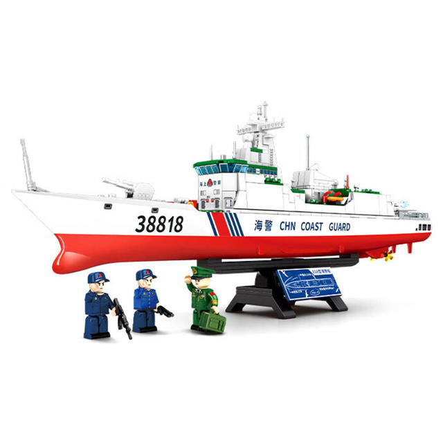 SEMBO BLOCK 森宝积木强国雄风系列208038 818型海警船蓝海卫士