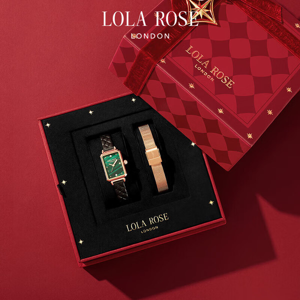 3.8焕新：LOLA ROSE 罗拉玫瑰 小绿表钢带套装星运礼盒 女士石英腕表 LR2139