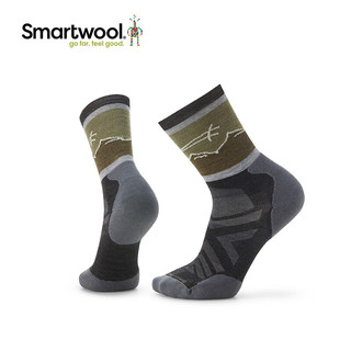 SMARTWOOL运动员联名款男士徒步定向减震徒步中筒袜户外袜可机洗1872 木炭黑003 M