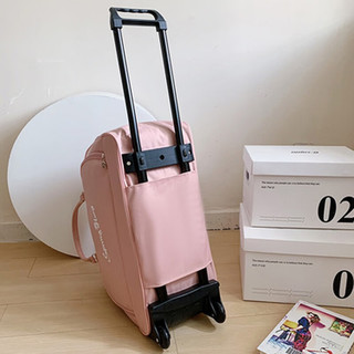 佳品优 旅行包手提行李袋带滑轮大容量小型行李箱男轻便旅行包袋 黑色 大