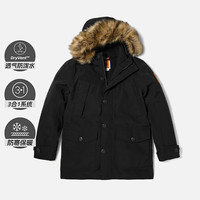 Timberland 冲锋衣男装外套秋冬户外登山服抓绒夹克三合一套装派克大衣A5XSD 黑色/防/001 M/175