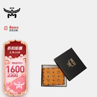 MCM 奢侈品 中性礼盒款Visetos Original系列干邑色人造革对折式钱包 MXSAAVI02CO001