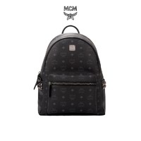 MCM 奢侈品 女士 Stark系列黑色印花logo双肩背包 MMKAAVE32BK001