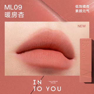 INTO YOU 心慕与你 哑光口红丝绒不拔干雾面女 ML09  ML09 暖房杏