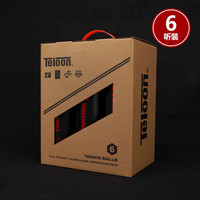 天龙（Teloon） 天龙网球比赛练习用球P4高弹耐磨 TOUR POUND（精装六听）
