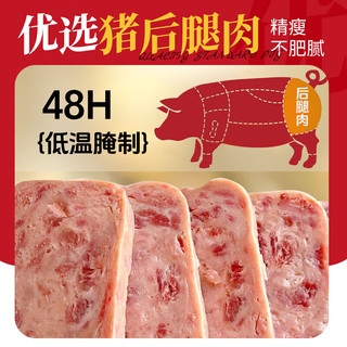 潮夫道 午餐肉198g *6 肉含量≥90%（不含鸡肉） 即食早餐三明治火锅食材
