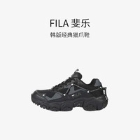 FILA 斐乐 韩版经典猫爪鞋明星同款时尚轻便情侣爆款推荐 黑/1JM02570F-001