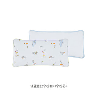 英氏（YEEHOO）婴童枕头春夏凉感定型枕床品枕芯2024Z 轻蓝色 50x25cm