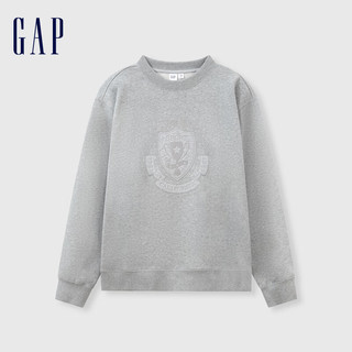 Gap男女装春季2024LOGO学院风宽松廓形卫衣885515休闲上衣 灰色 185/108A(XXXL)亚洲尺码