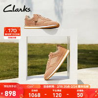 Clarks其乐工艺系列托尔休闲跑鞋时尚运动鞋休闲德训鞋男 卡其色261739104 44