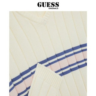 GUESS  Originals 24年女士条纹撞色长袖针织衫-W4GR06Z2YL1 G053-杏色 L