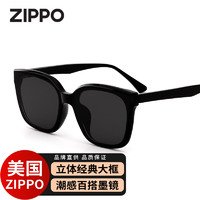 ZIPPO美国太阳镜时尚板材尼龙遮阳防晒户外大框显脸小墨镜男女9067C1