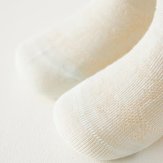 童泰（TONGTAI）婴儿袜子男女宝宝提花网眼中筒袜儿童无痕袜头宽口袜3双装 灰绿 6-12个月