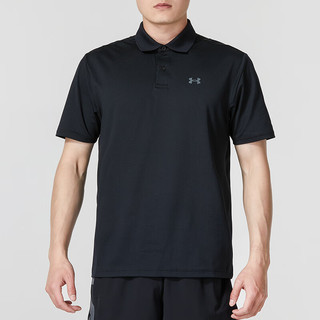 安德玛（Under Armour）男装 2024夏运动服跑步训练上衣舒适透气POLO短袖时尚T恤 1351129-001 M