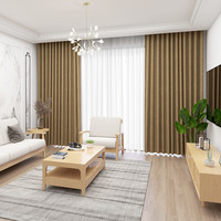 SUNPATHIE 窗帘成品简约现代卧室飘窗素色遮光垂感定型日式拉菲