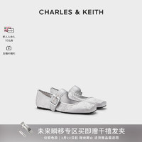CHARLES & KEITH CHARLES&KEITH24;春新款CK1-71720064新中式刺绣方头平底玛丽珍鞋