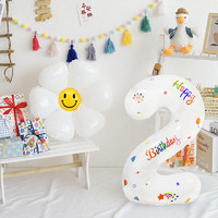 新新精艺 气球生日场景布置装饰后备箱惊喜宝宝周岁派对用品铝膜数字2